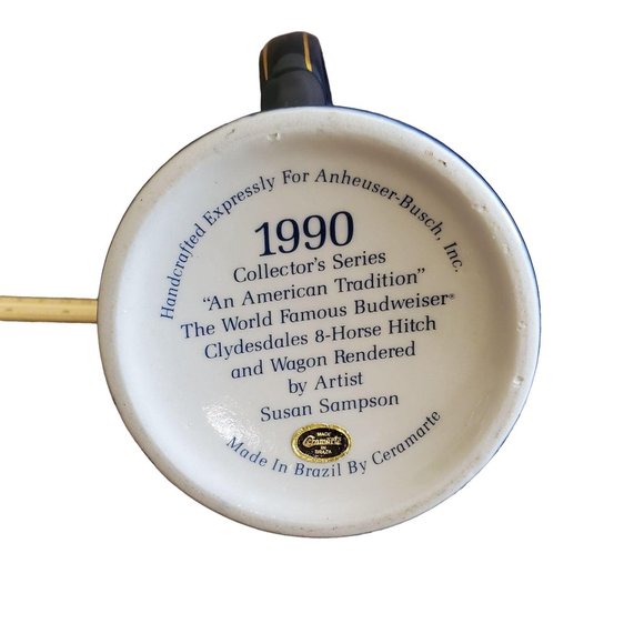 Collectible Budweiser Stein, 1990 with the Clydesdales - An American Tradition - Picture 7 of 7